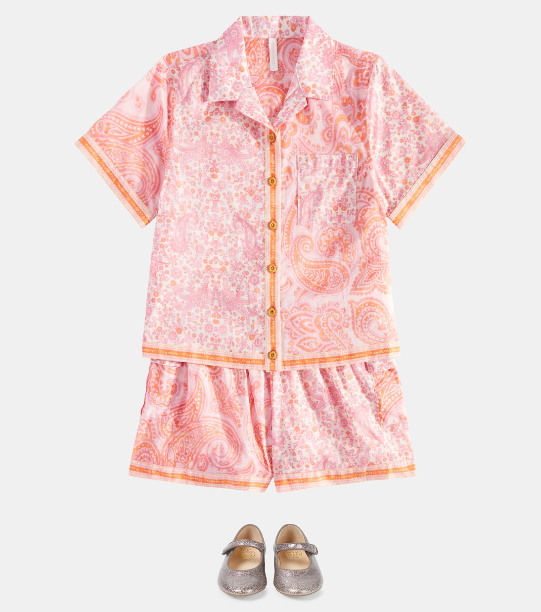 Camicia Ottie in cotone con stampa | Zimmermann Kids