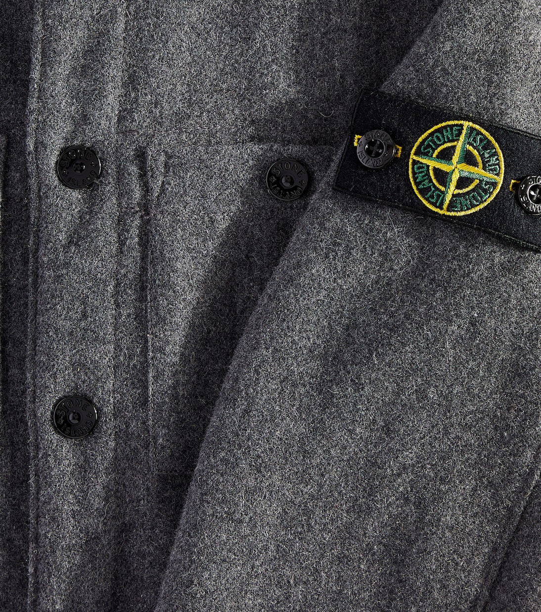 Compass wool-blend overshirt | Stone Island Junior