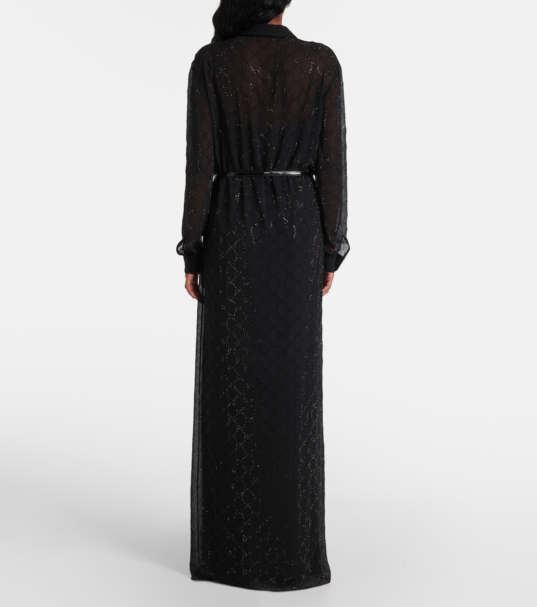 Vestido Largo de Seda con Cristales Gucci para Jóvenes Modernos