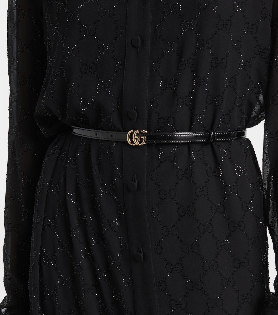 Vestido Largo de Seda con Cristales Gucci para Jóvenes Modernos
