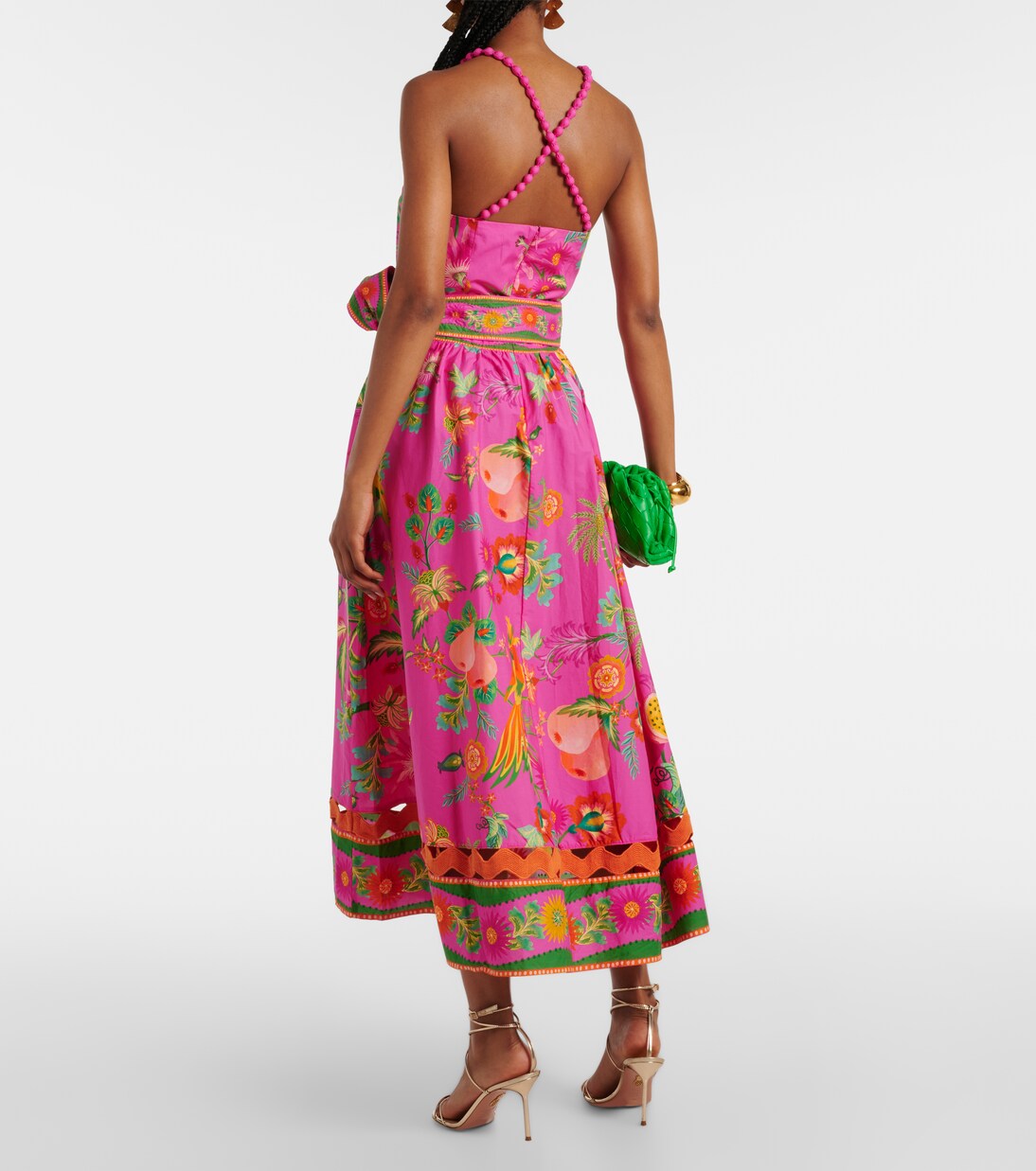 Robe midi Delicate Fruit Garden en coton en multicolore – Farm Rio ...