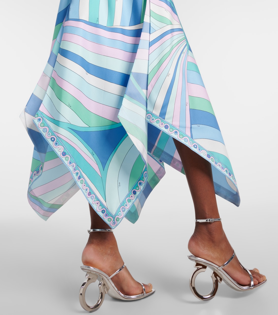 Abito lungo Iride in twill di seta | Pucci
