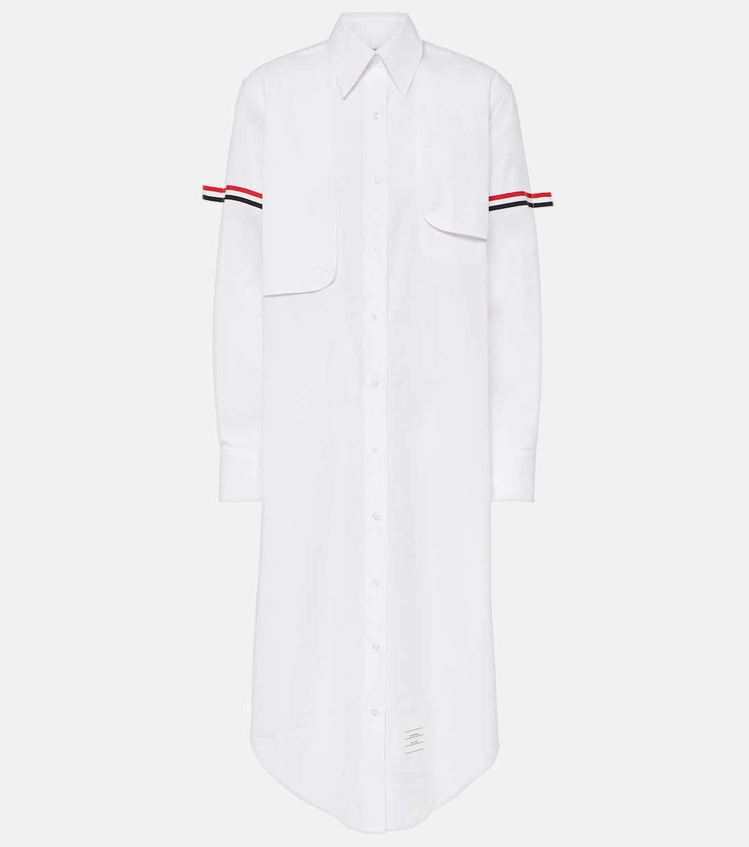 Hemdblusenkleid RWB Stripe aus Baumwolle | Thom Browne