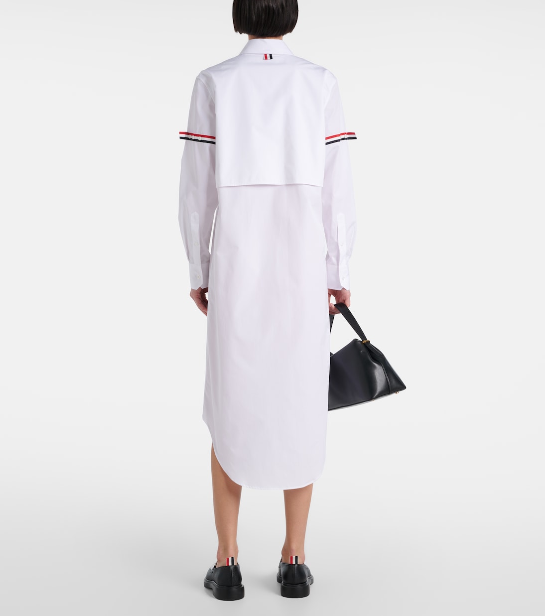Hemdblusenkleid RWB Stripe aus Baumwolle | Thom Browne