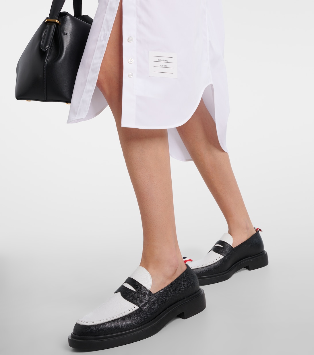 Hemdblusenkleid RWB Stripe aus Baumwolle | Thom Browne