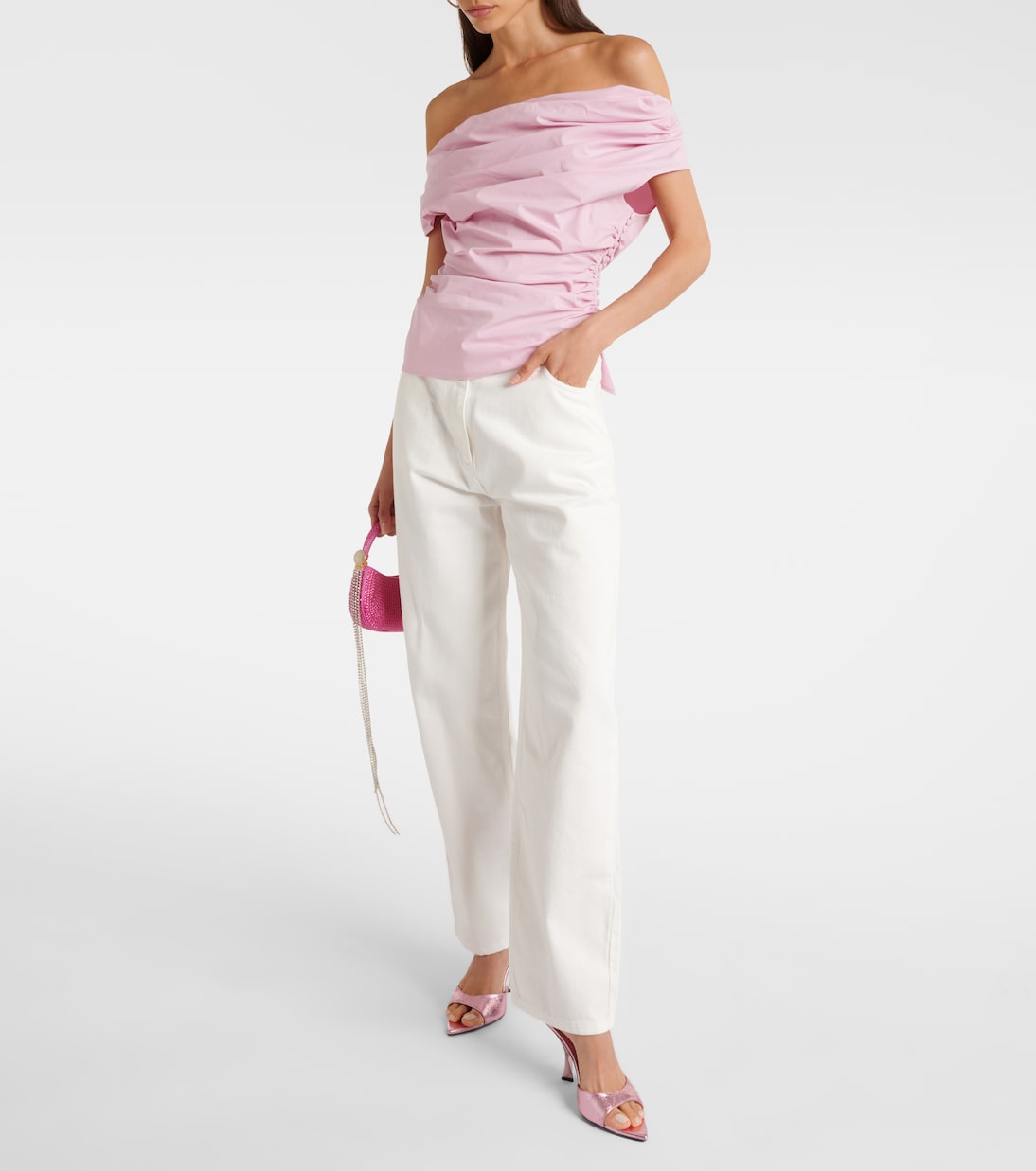 Draped cotton-blend top | Magda Butrym