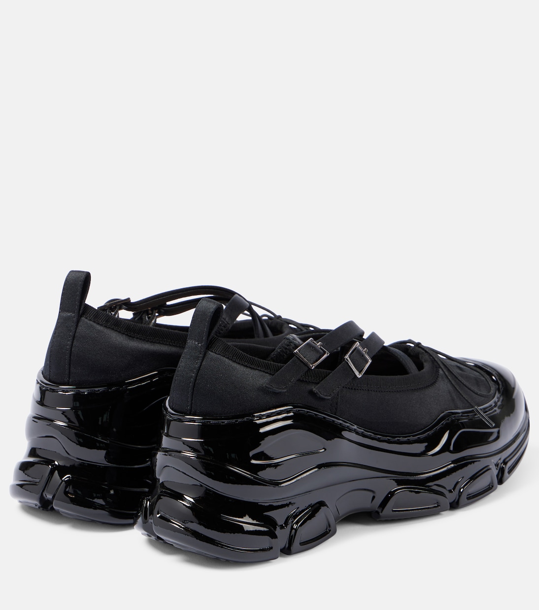 Schuhe Crystal Buckle Tracker mit Lackleder | Simone Rocha