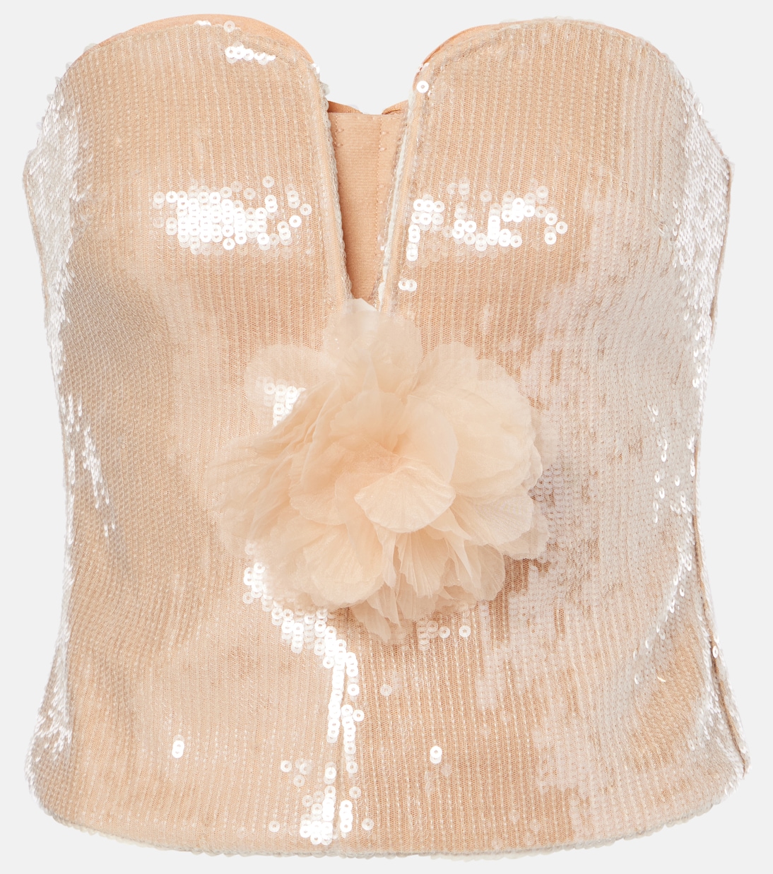Bustier-Top mit Pailletten | Self-Portrait