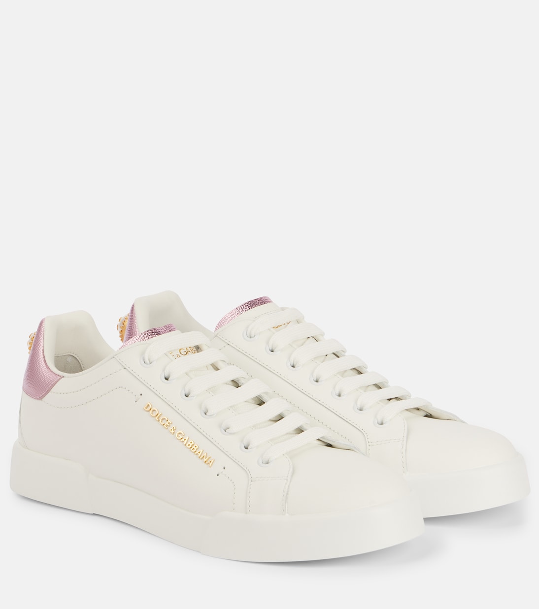 Baskets Portofino en cuir à ornements | Dolce&Gabbana
