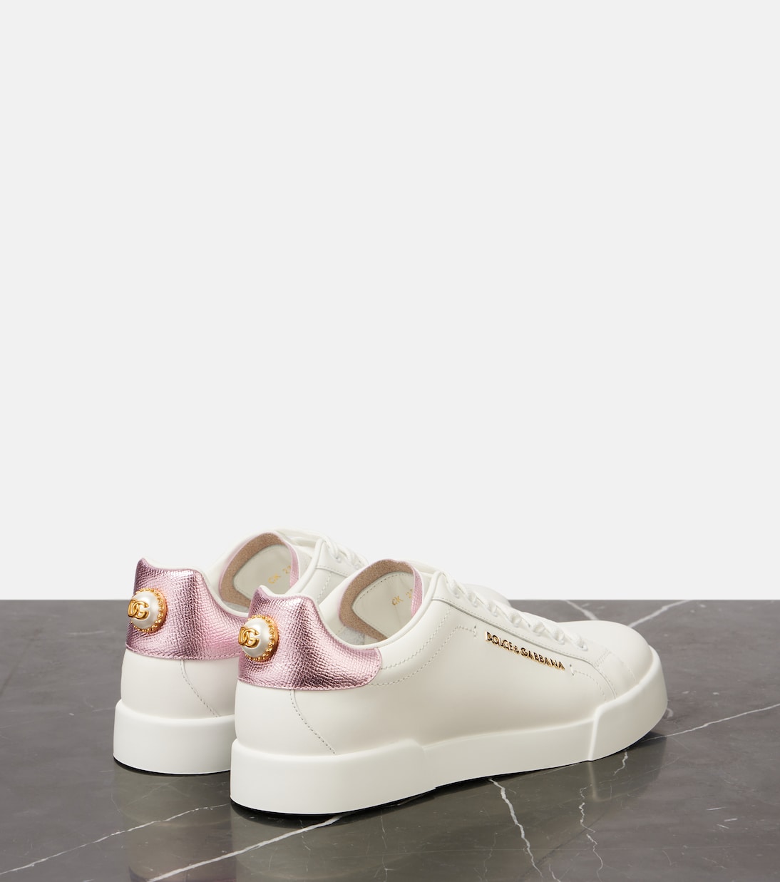 Baskets Portofino en cuir à ornements | Dolce&Gabbana