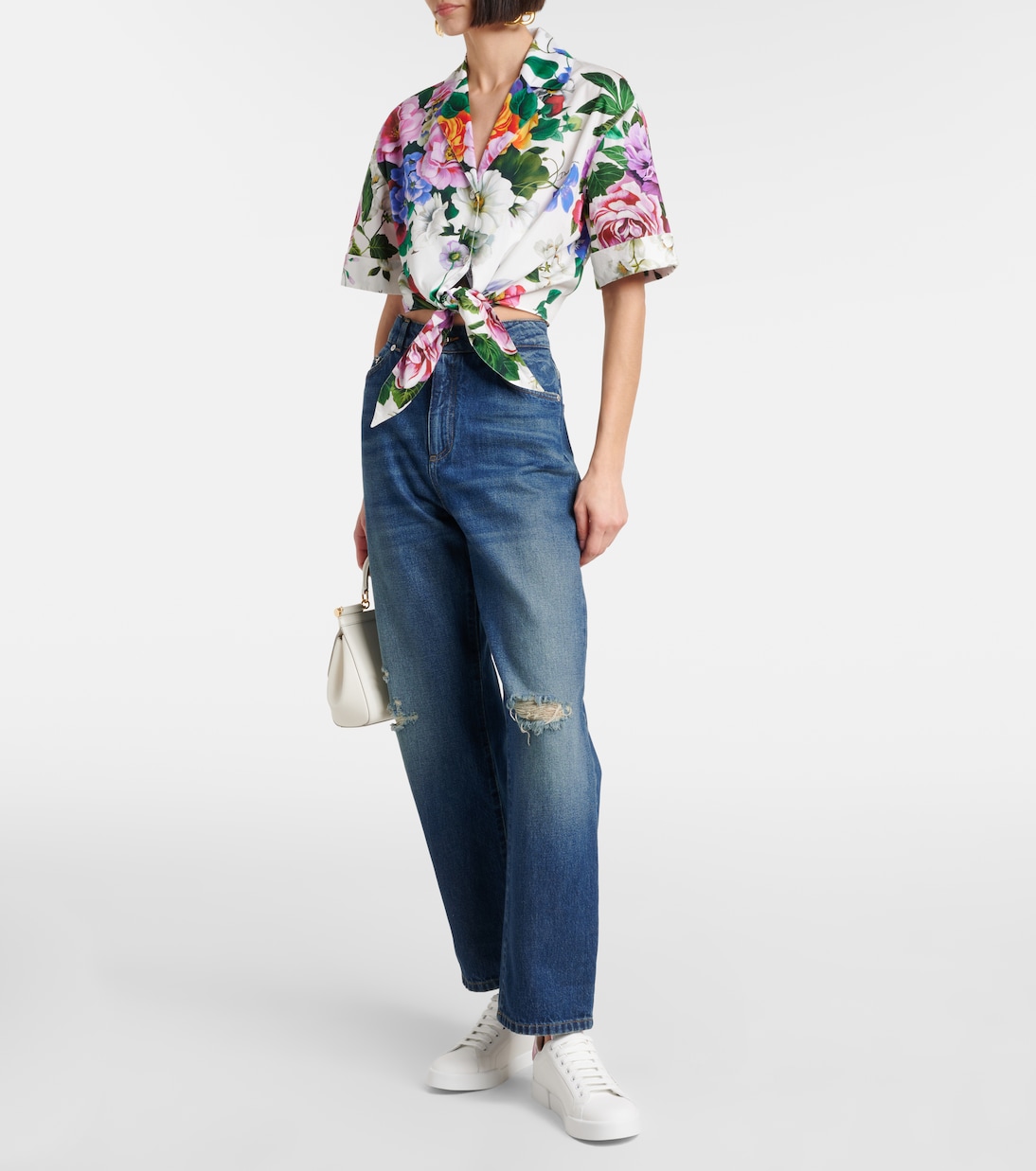 Baskets Portofino en cuir à ornements | Dolce&Gabbana