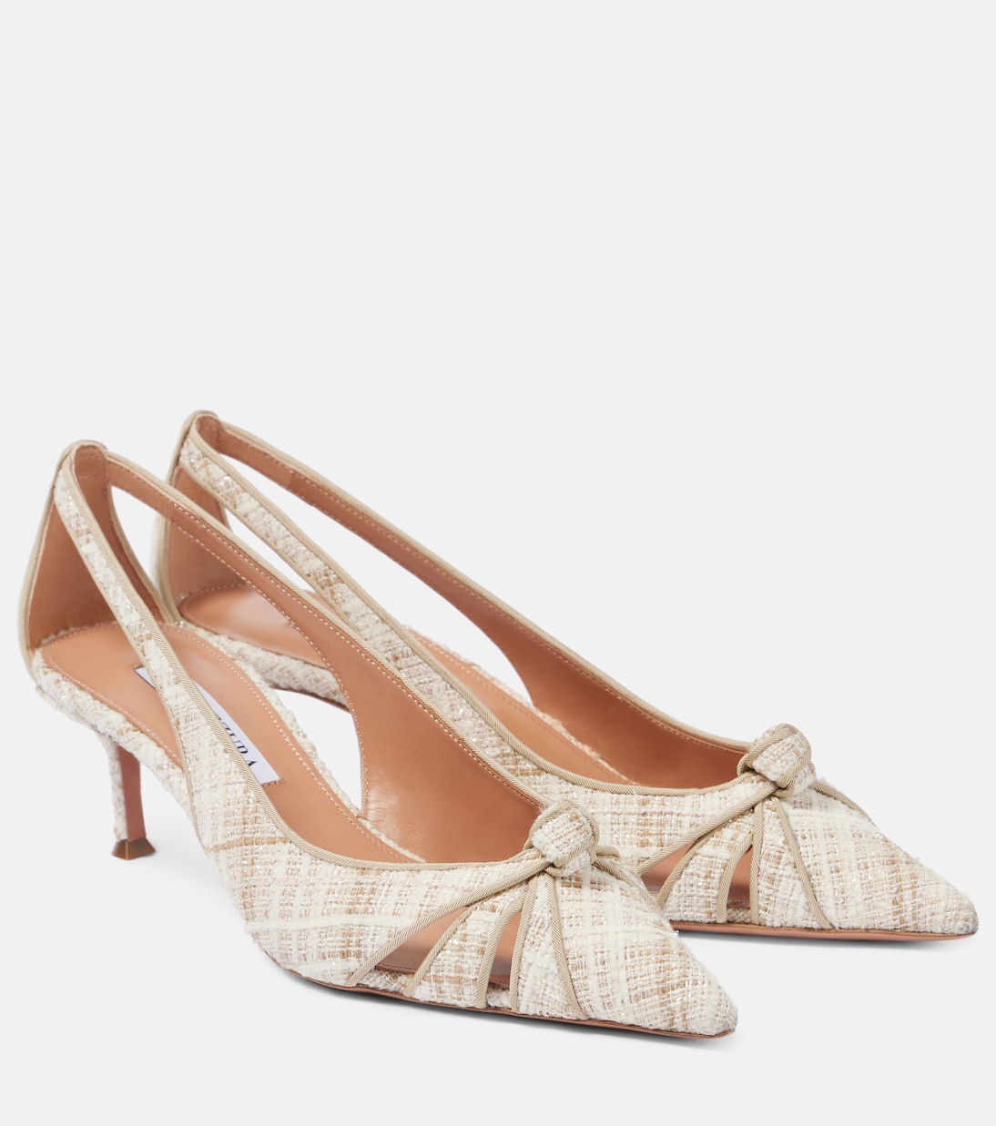 Scarpe con taglio AQUAZZURA Premiere 50 in tweed per un look giovanile