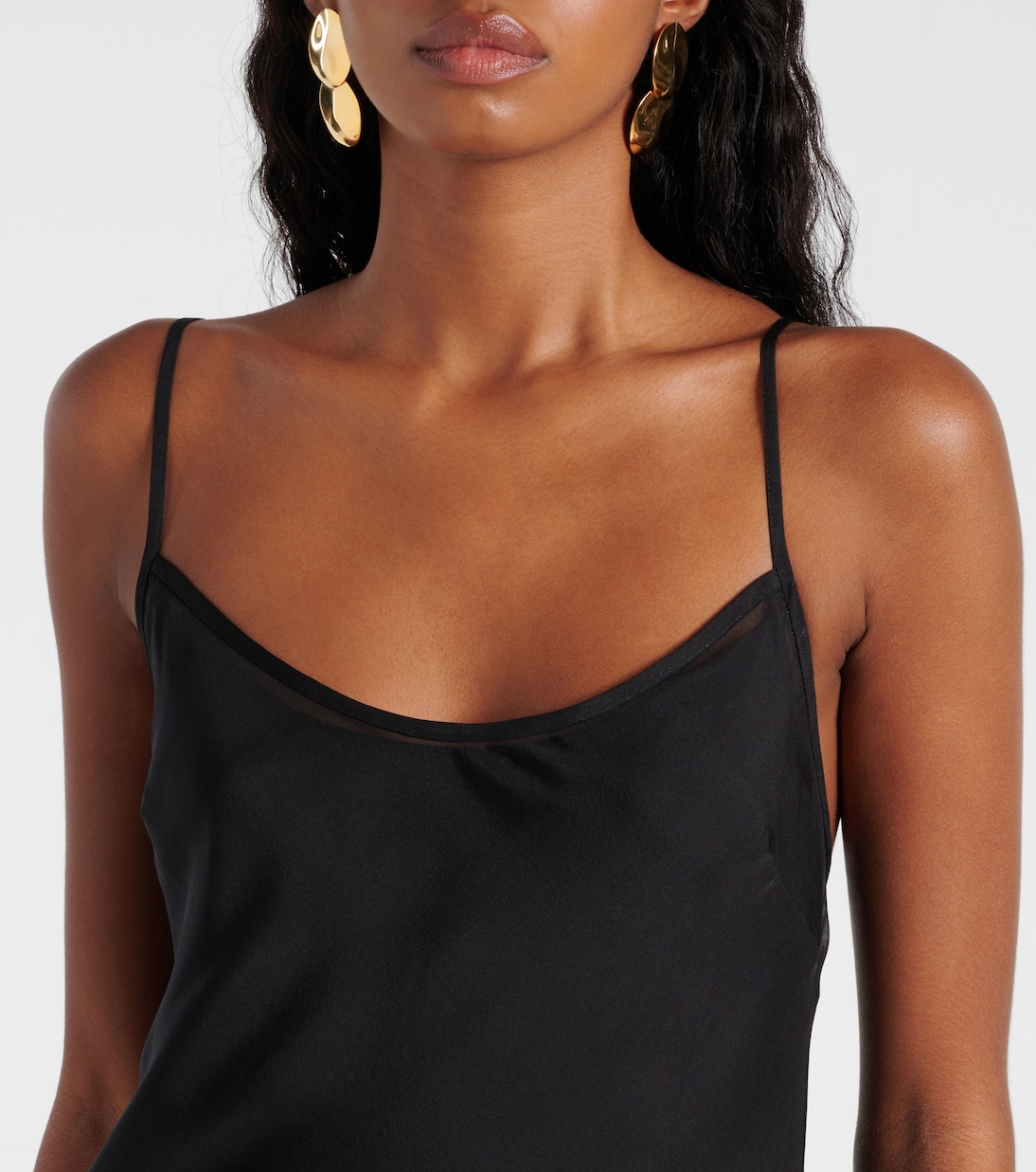 Abito lungo Sage Flounce in seta | SIR
