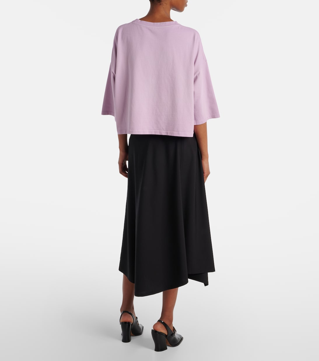 Camiseta en jersey de algodón cropped | Loewe