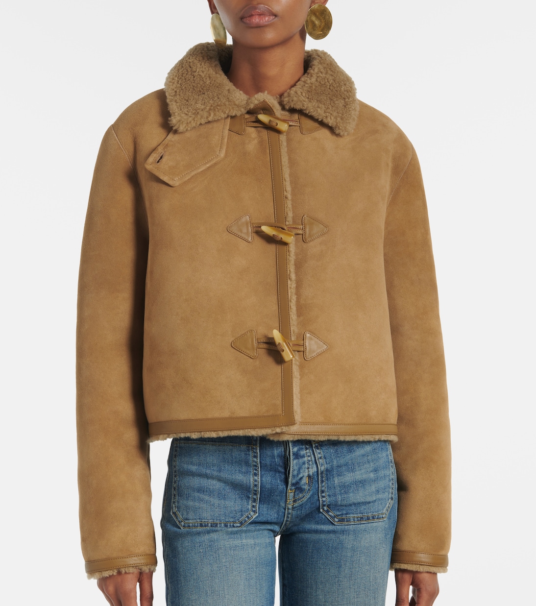 Jacke Benoite aus Veloursleder mit Shearling | Nili Lotan