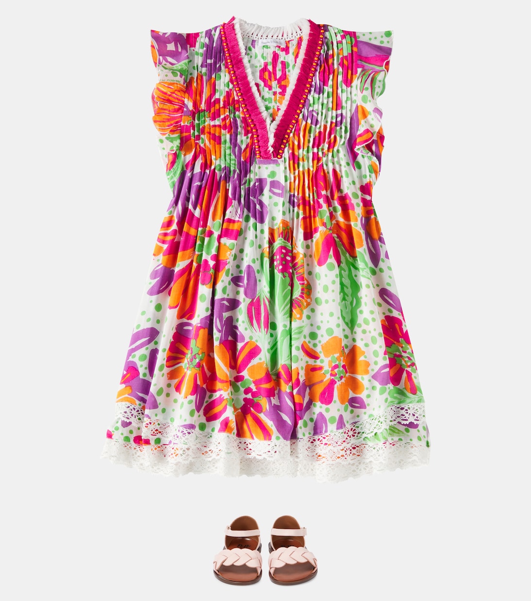 Abito Sasha con stampa floreale | Poupette St Barth Kids