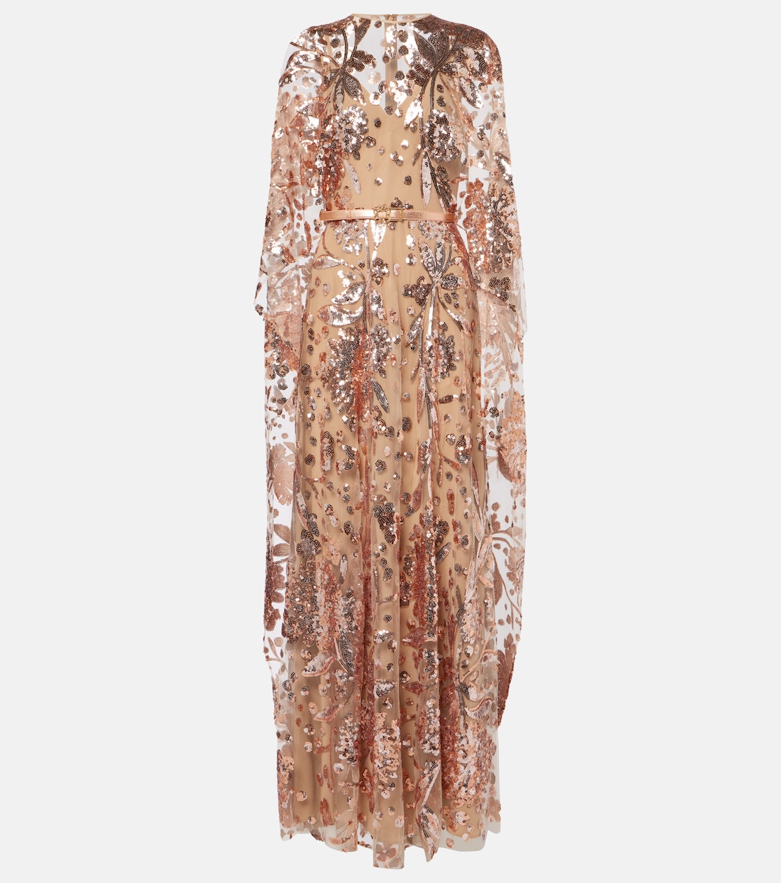 Sequined embroidered tulle gown | Elie Saab