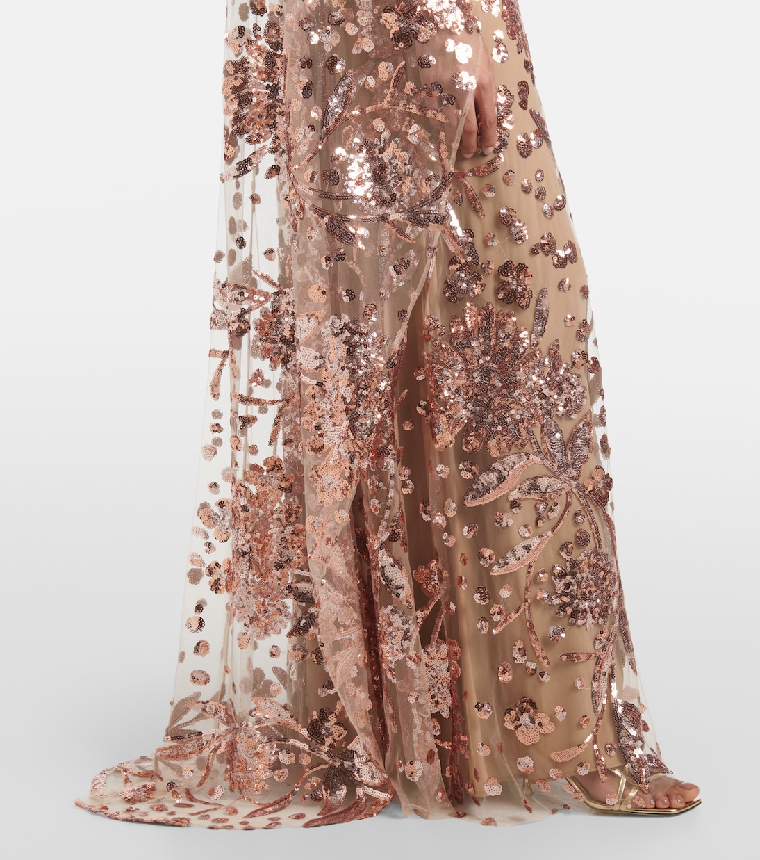 Sequined embroidered tulle gown | Elie Saab