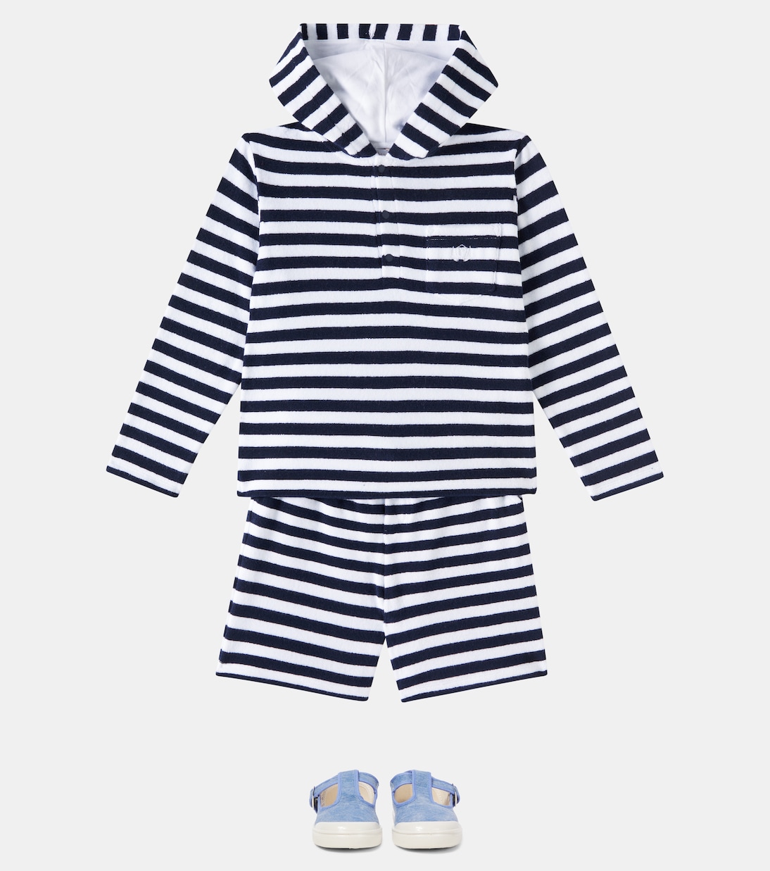 Cotton-blend terry hoodie and shorts set | Patachou
