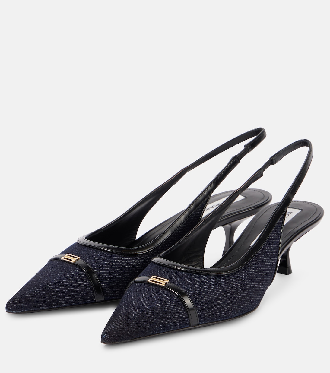 Scarpe con tacco Victoria Beckham in denim e dettaglio a cinturino
