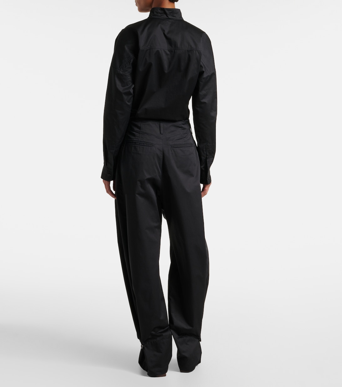 Pantaloni barrel in raso di cotone | Lemaire