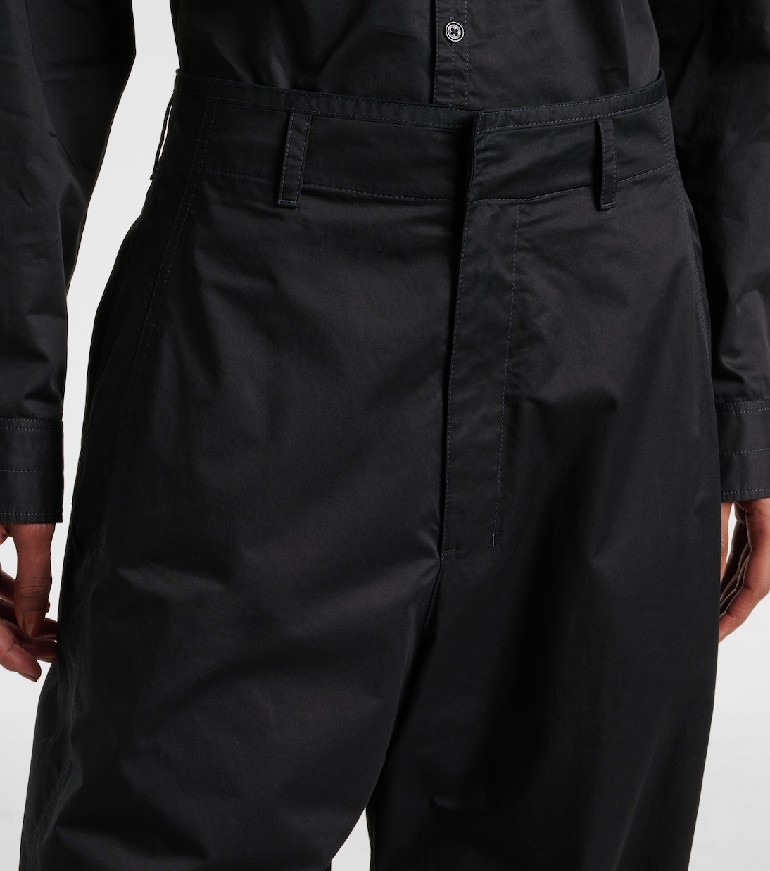 Pantaloni barrel in raso di cotone | Lemaire