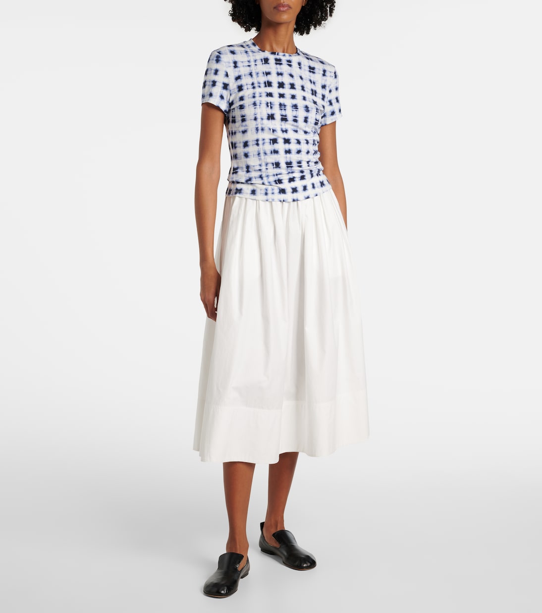 Jupe midi White Label Austin en coton | Proenza Schouler