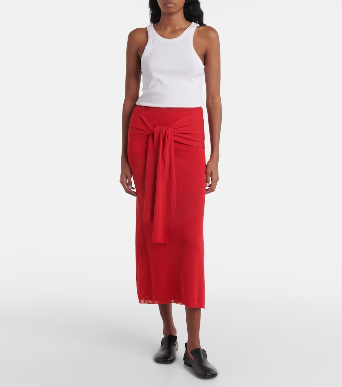 Gonna midi Phelan in misto lino | Proenza Schouler