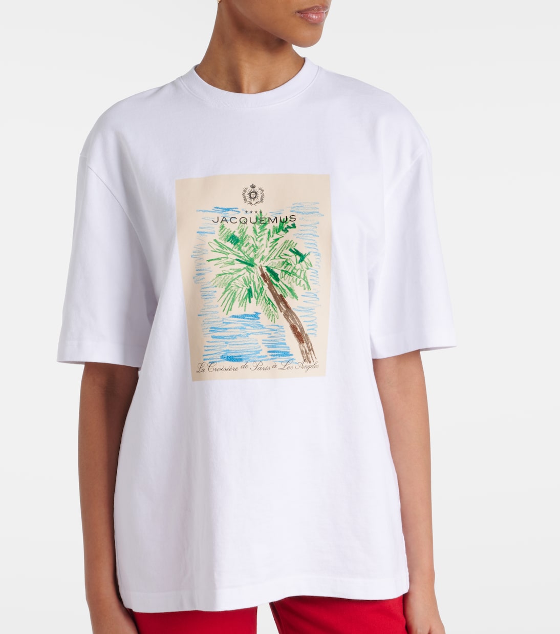 Camiseta Marino de algodón estampada | Jacquemus