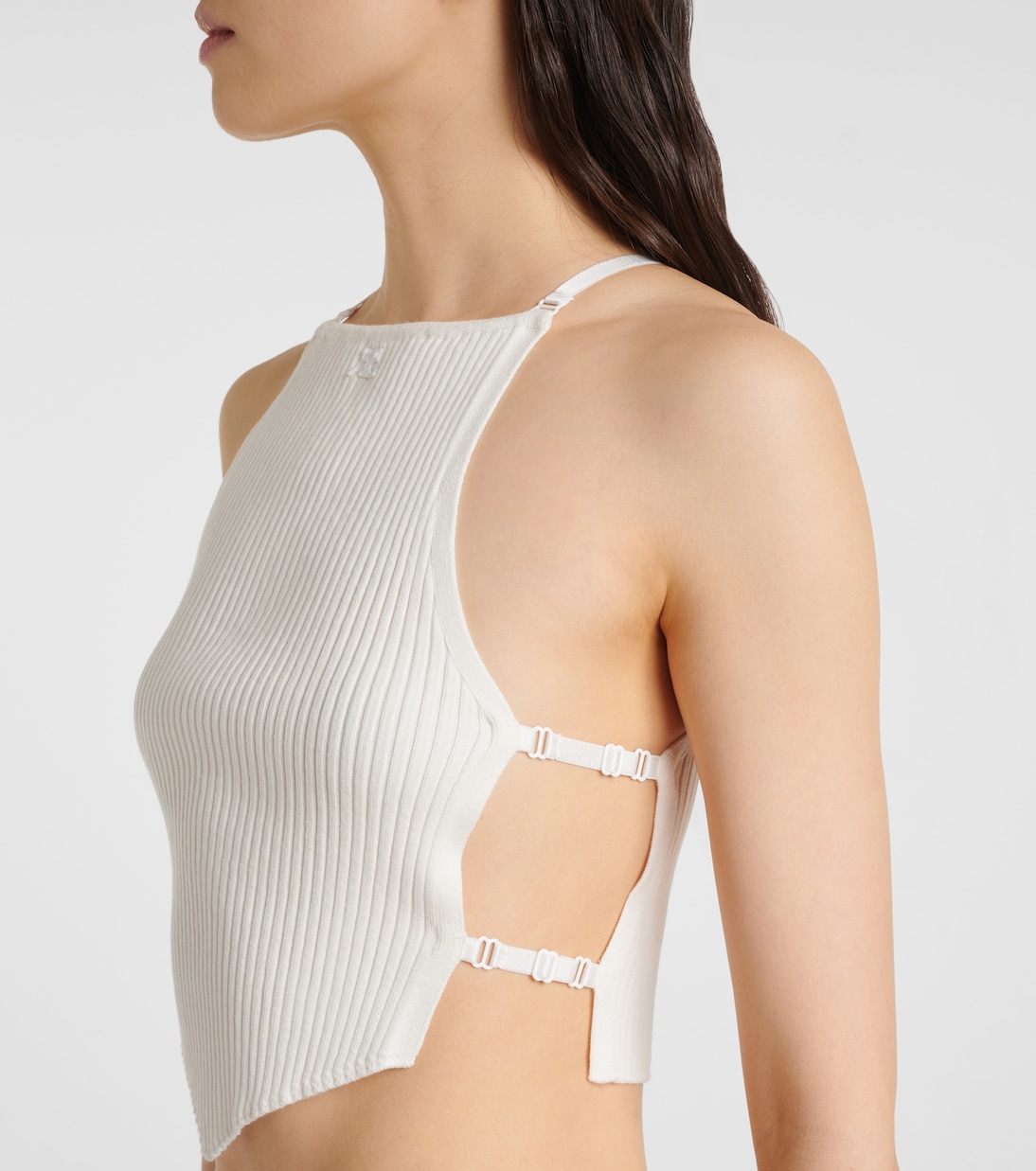 Top in maglia a coste con cut-out | Courrèges