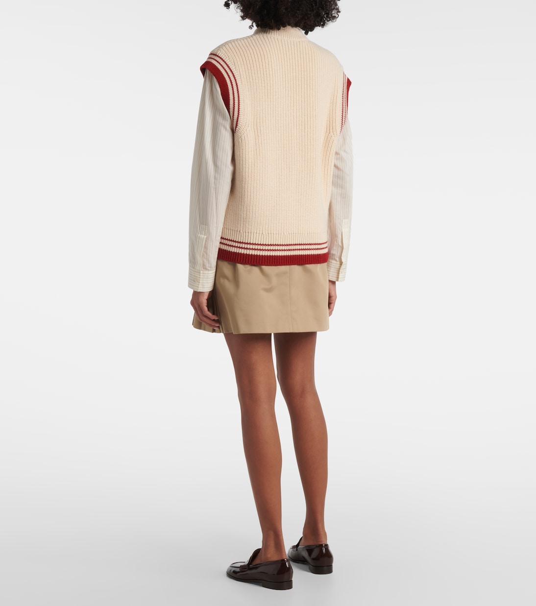 Ami De Cœur ribbed-knit virgin wool vest | Ami Paris