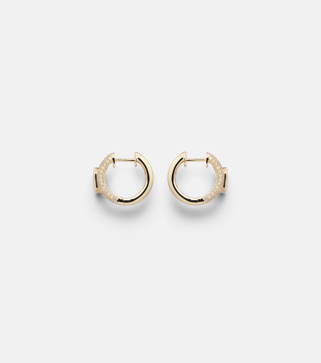 Boucles d'oreilles Floating Bezel en or 18 ct et diamants | Shay Jewelry