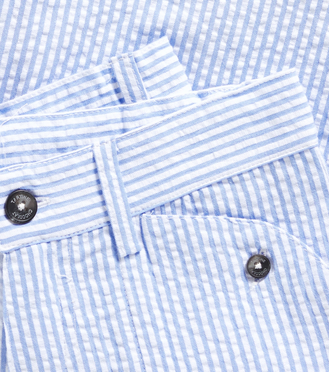 Shorts in cotone seersucker a righe | Tartine et Chocolat