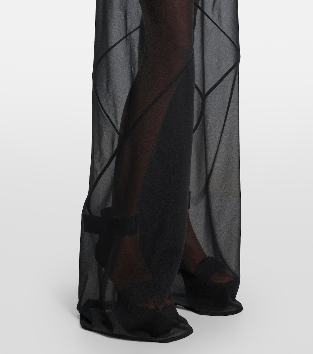 Pantaloni a gamba larga Farrah Bias in crêpe  | Rick Owens