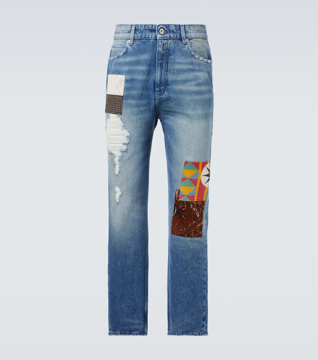 Jeans rectos con patchwork | Loewe