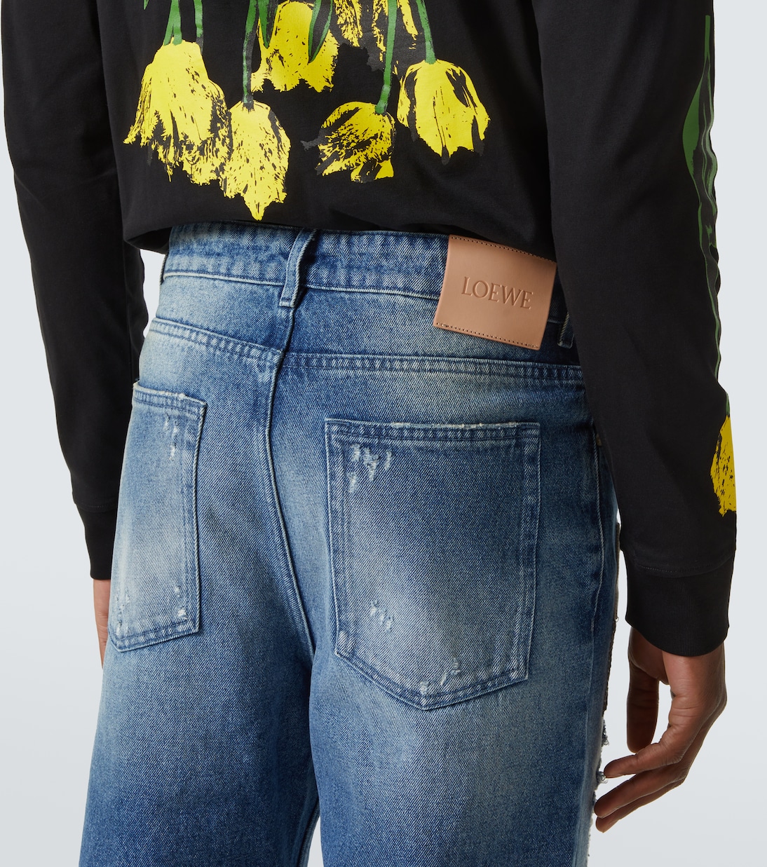 Jeans rectos con patchwork | Loewe
