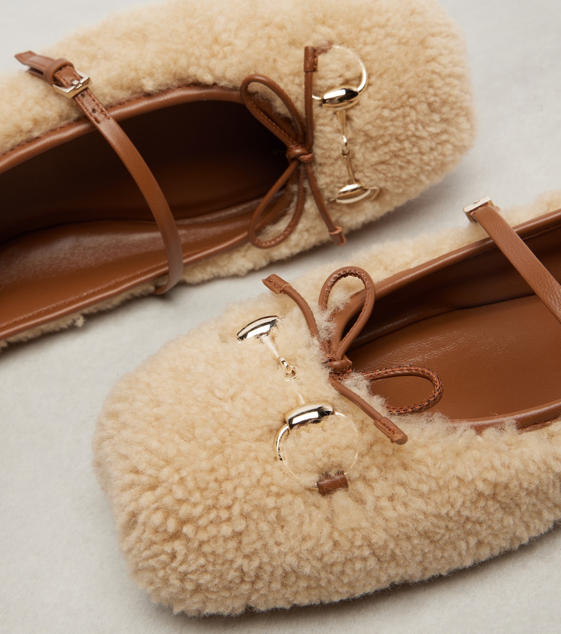 Ballerine Gucci Horsebit in shearling | Gucci