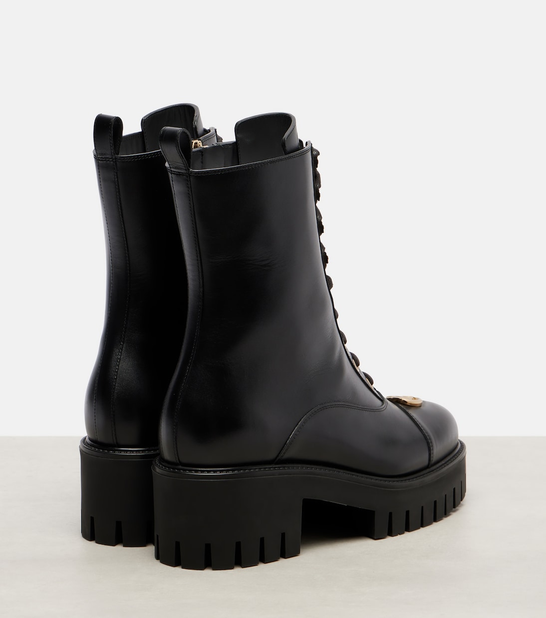 Schnürstiefel Double G aus Leder | Gucci