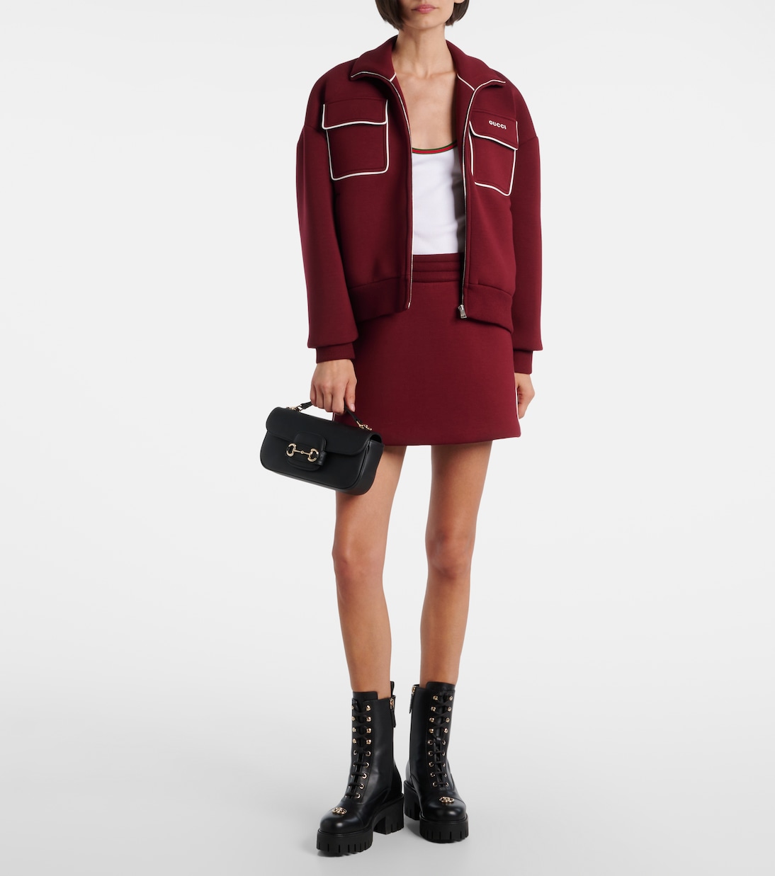 Schnürstiefel Double G aus Leder | Gucci