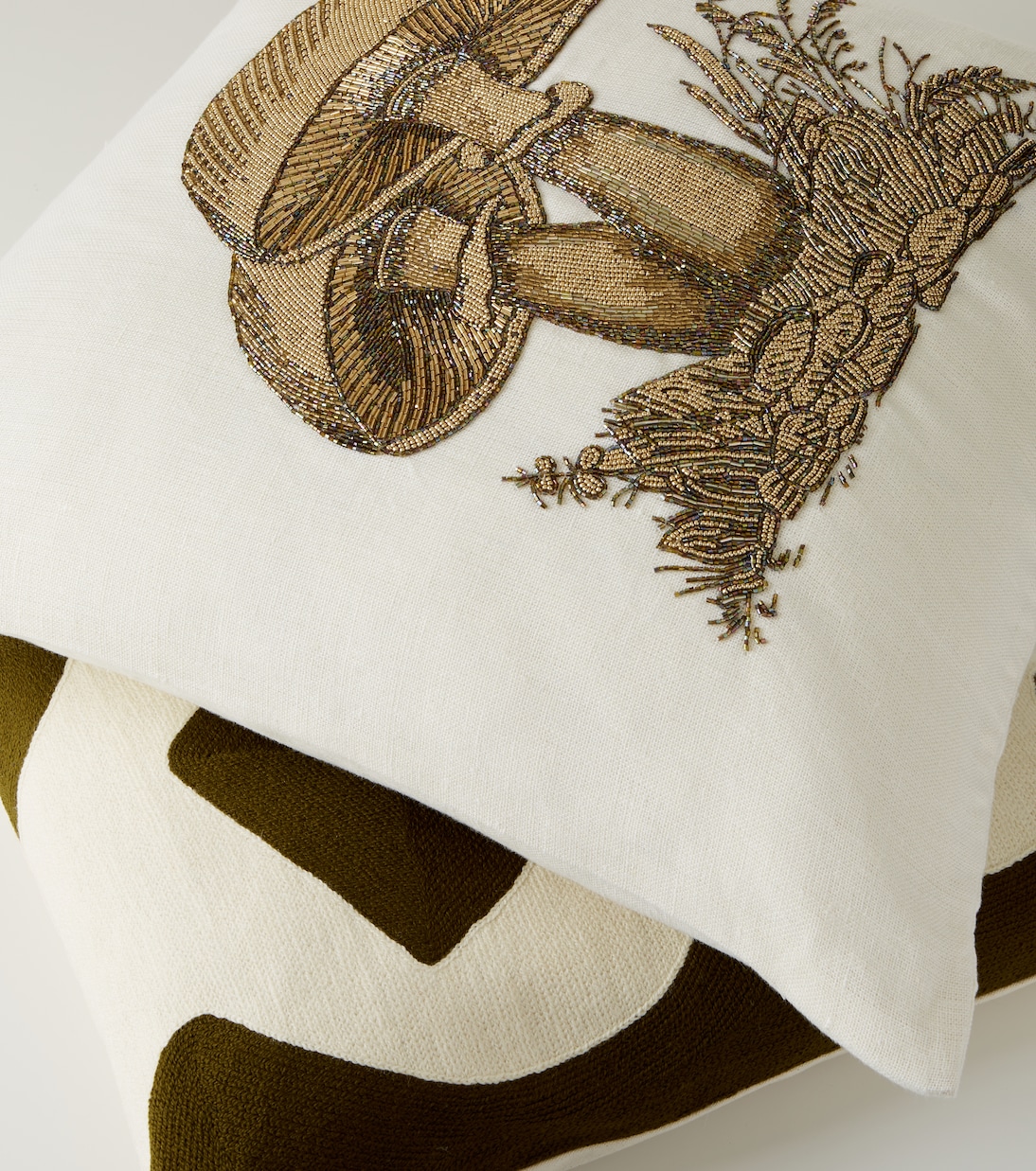 Ojai Branch wool and cotton cushion  | Jonathan Adler
