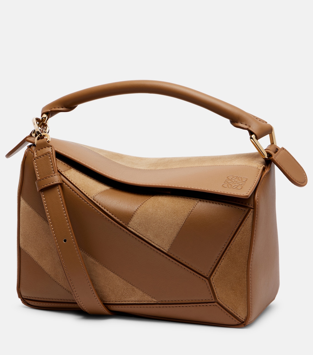 Tote Puzzle Small aus Leder und Veloursleder | Loewe