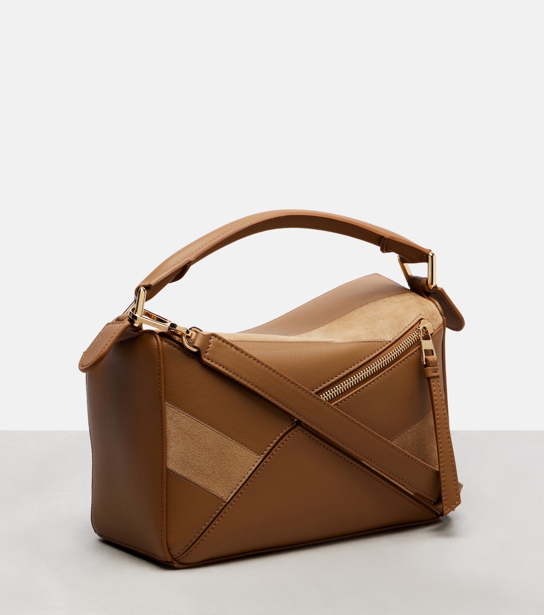 Tote Puzzle Small aus Leder und Veloursleder | Loewe