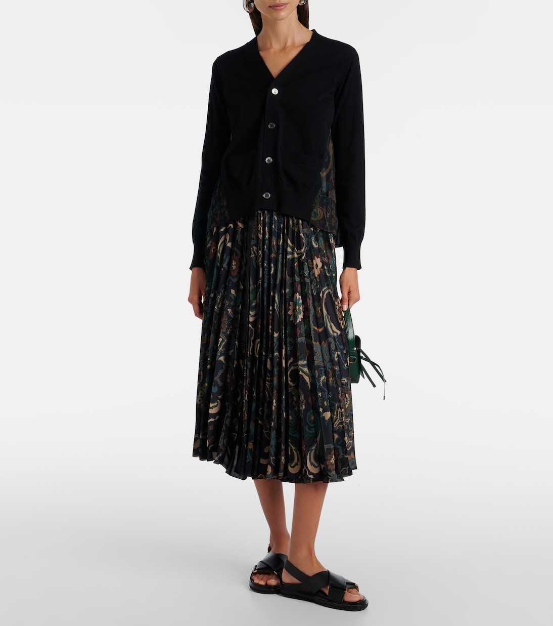 Cotton tulle cardigan | Sacai