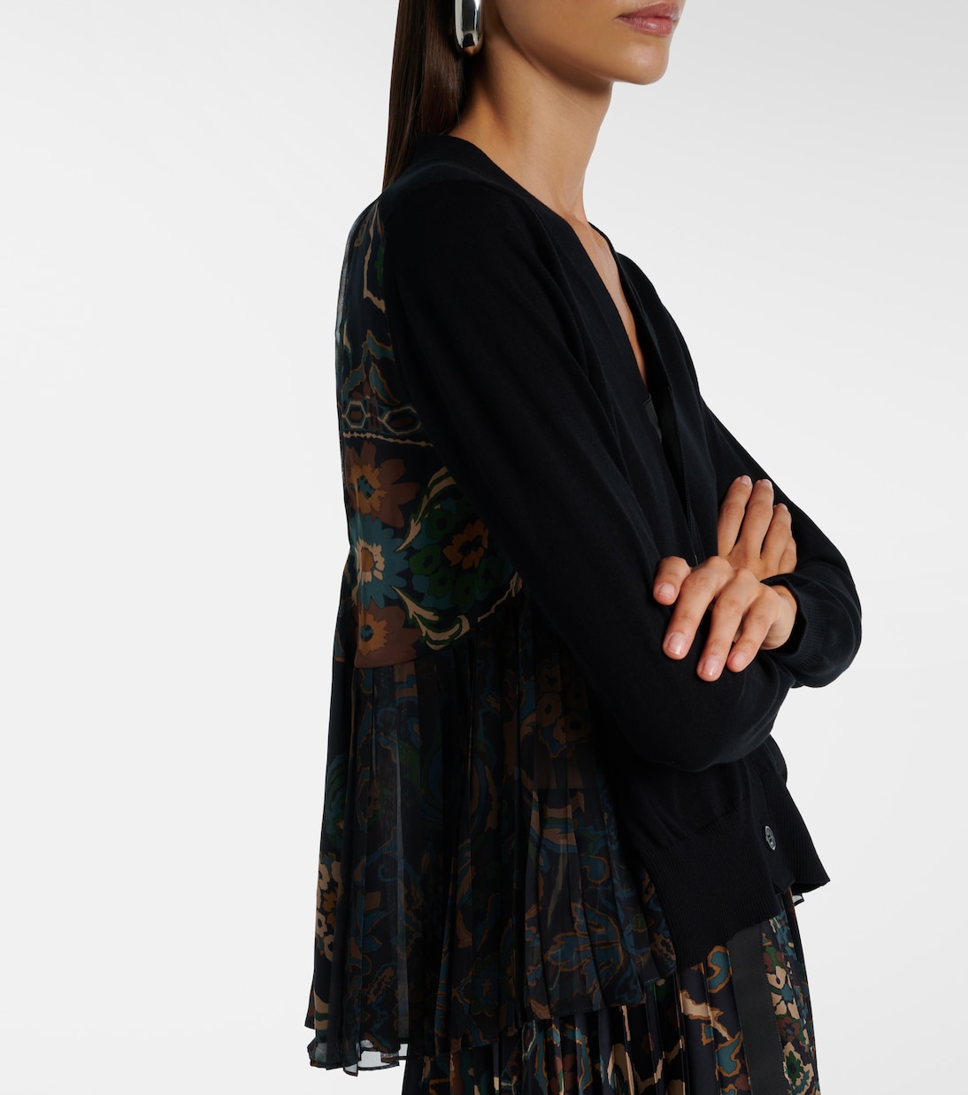 Cotton tulle cardigan | Sacai