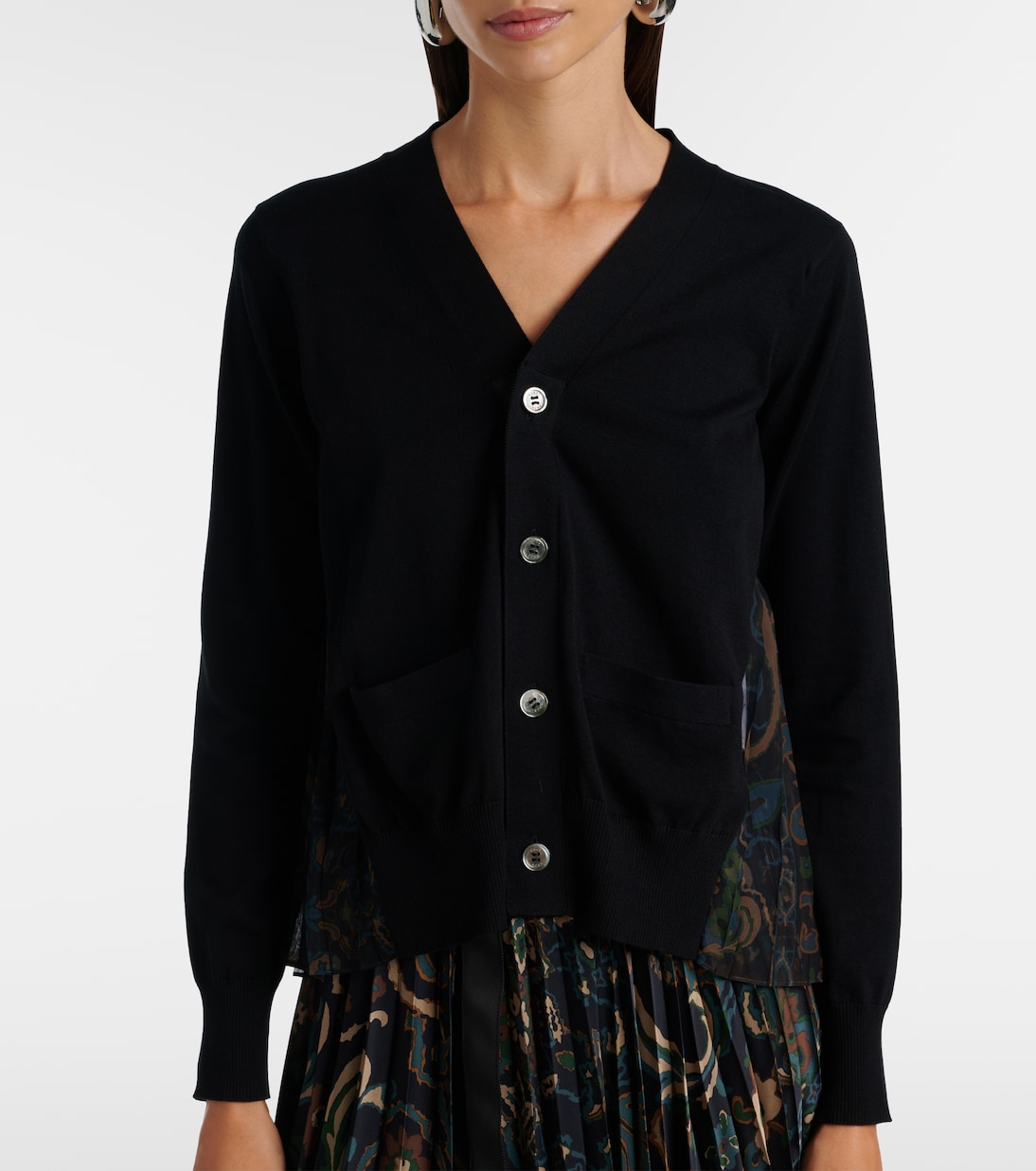 Cotton tulle cardigan | Sacai