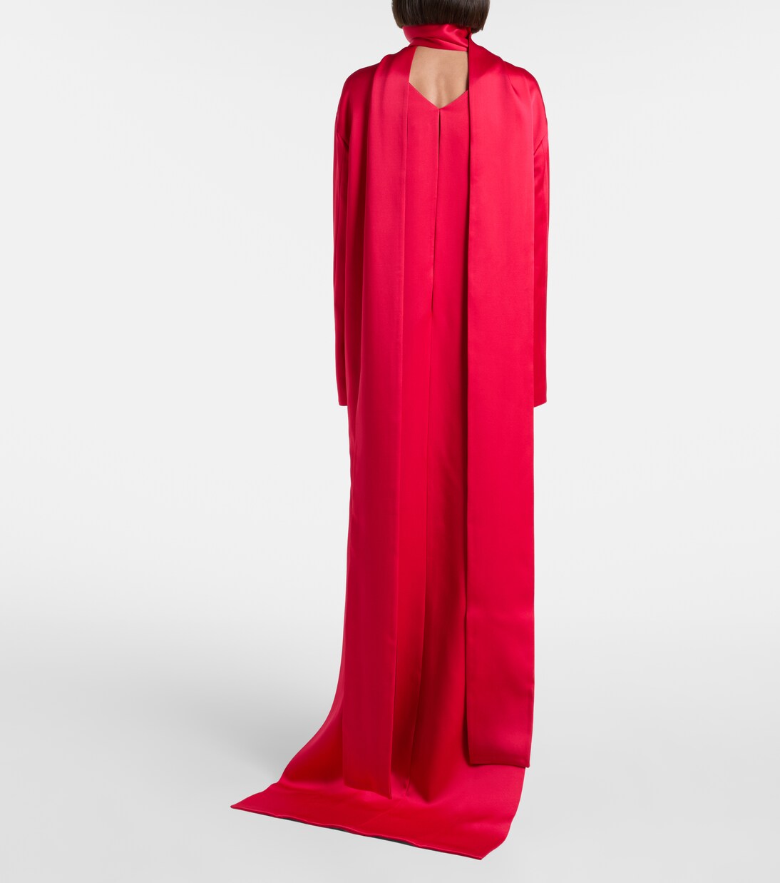 Asymmetric scarf-detail crêpe cocktail dress | Tom Ford