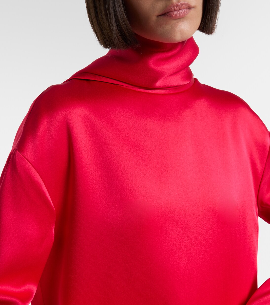 Asymmetric scarf-detail crêpe cocktail dress | Tom Ford
