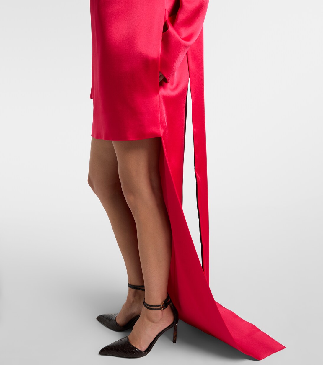 Asymmetric scarf-detail crêpe cocktail dress | Tom Ford