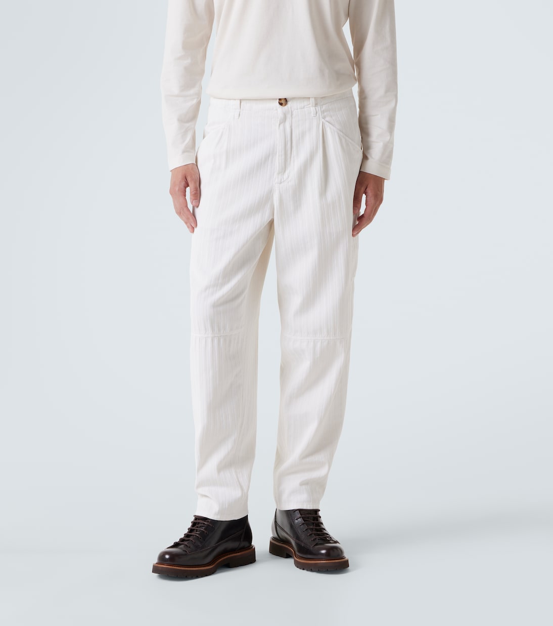 Pantalones rectos de algodón | Brunello Cucinelli