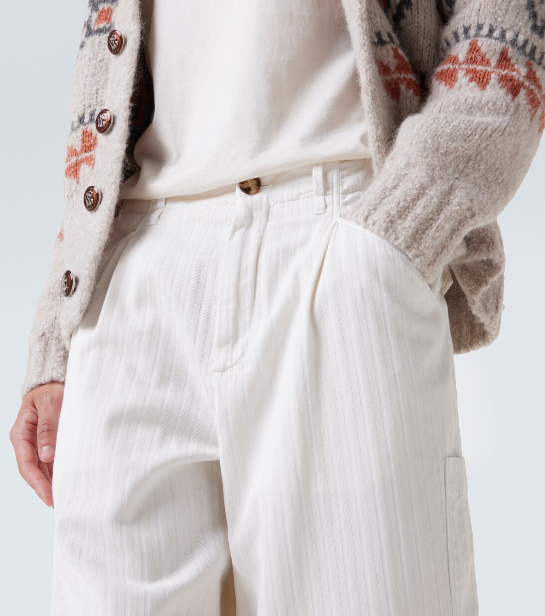 Pantalones rectos de algodón | Brunello Cucinelli